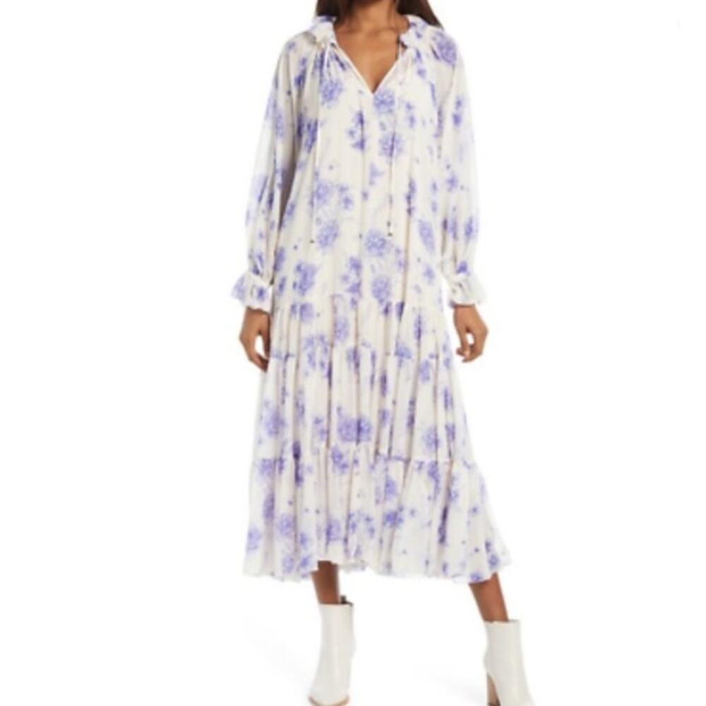 Small | NWOT | Free People Feeling Groovy Maxi Dress | Vintage Ivory | MSRP $168